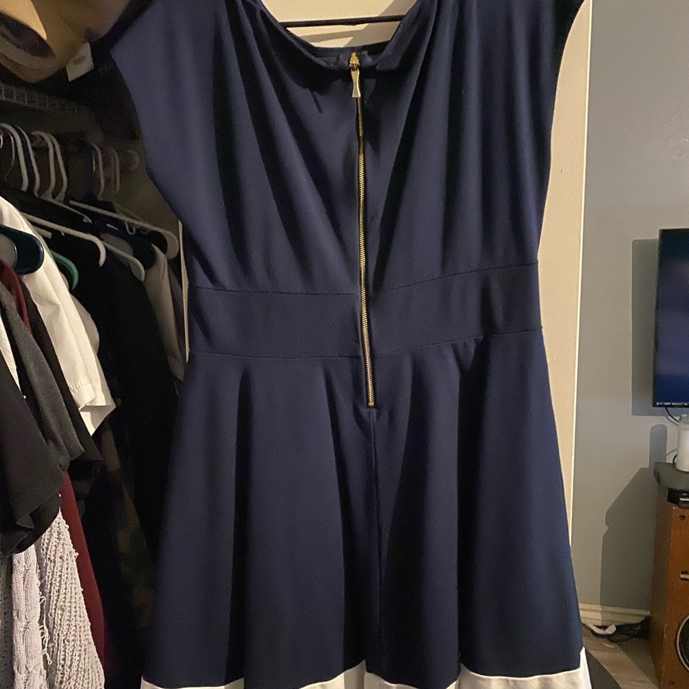 Kate spade New York, dark blue mid length cocktail dress, size xl, worn once